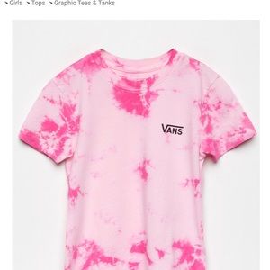 Vans Girls Pink Tie Dye Shirt from Tillys Size L